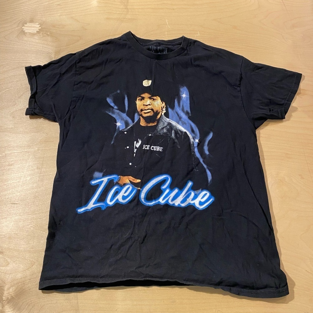 Ice Cube Graphic Black T-Shirt Size Large (LT)
